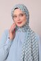 Baby Blue Triangle Pattern Club Shawl - 2