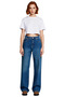 Women's High Waist Wide Leg Denim Pants Functional Durable Quality Comfortable Aesthetic - 4