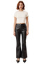 Women's Faux Leather Flare Pants Stylish and Comfortable Functional Durable Quality Aesthetic Sports - 5