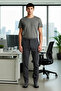 Men's Dark Brown Plain Textured Regular Fit Trousers Functional Durable Quality Comfortable Stylish - 3