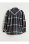Lcw Vision Green Plaid Oversized Women's Lumberjack Shirt Jacket