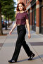 Women's Straight Cut High Waist Pants Functional Durable Quality Comfortable Aesthetic Modern