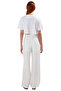 Women Textured Wide Leg Pants High Waist Functional Durable Quality Comfortable Modern - 5
