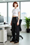 Women's Shiny Finish Wide Leg Pants Functional Durable Quality Comfortable Aesthetic Stylish - 3