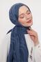 Indigo Abstract Pattern Grazia Shawl - 4