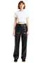 Women's Shiny Finish Wide Leg Pants Functional Durable Quality Comfortable Aesthetic Stylish - 4