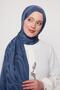 Indigo Abstract Pattern Grazia Shawl - 3