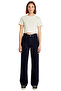 Women's Dark Straight Cut Denim Trousers Functional Durable Quality Comfortable Aesthetic Stylish - 4