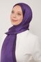 Purple Honeycomb Pattern Monogram Silk Shawl - 2