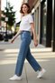 Women's High Waist Comfort Straight Denim Pants Functional Durable Quality Comfortable Stylish