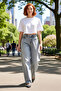 Women's Wide Leg High Waist Denim Pants Functional Durable Quality Comfortable Aesthetic - 2