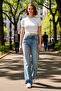 Women's Anthracite Wide Leg Denim Trousers Functional Durable Quality Comfortable Aesthetic Stylish - 2