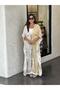 IBN-4019 Waist-Tie Kimono Beige