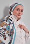 وشاح هالة بنمط أوراق الزهرة الفيروزية - 3