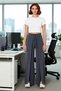 Women's Wide Leg Trousers with Tie Detail Slit Pants Functional Durable Quality Aesthetic - 4
