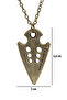 Nordic Warrior Spearhead Pendant Nordic Warrior Necklace – Antique Yellow Plated with Classic Chain - 7