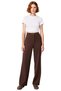 Women's Dark Brown High Waist Wide Leg Woven Pants Functional Durable Quality Sports - 4