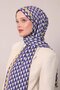 Purple Triangle Pattern Club Shawl - 3