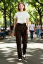 Women's Wide Leg Belted Woven Fabric Pants Functional Durable Quality Comfortable Casual - 2