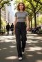 Women's Winter Striped Wide Leg Pants Functional Durable Quality Comfortable Aesthetic Stylish - 2