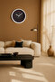 Modern Written Design -'' Merry Christmas'' Wall Clock - 42cm - White Case with Glass Front - 2