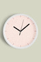 Pink Leopard Patterned Modern Wall Clock - 35cm - White Case with Glass Front - Silent Mechanism