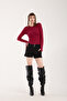 Women's Crew Neck Fingerless Bodysuit - 8
