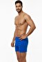 5 Pieces Cobalt Blue 100% Cotton Comfortable Cut Men's Long Underwear Boxer - 5