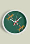 Abstract Tiger Design Modern Wall Clock - 42cm - White Case with Glass Front - Silent Mechanism