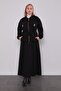 Black Gold Zipper Detailed Skirt Set