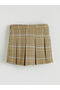 Plaid Girls' Skirt with Adjustable Elastic Waistband - 2