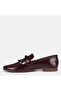 Large Size Tassel Loafer Genuine Leather 41-42-43-44-Burgundy Patent Leather - 7