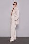 Cream Rose Detailed Waist Gathered Two-Piece Set - 2