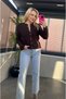 Brown Wrinkled Cardigan