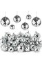 36-Piece Mirror Disco Ball Set Silver Hanging Party Decorations, 3 Sizes