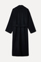 Women's Black Wool Blend Oversize Long Cashmere Coat - 2