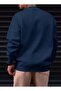Men's Petrol Blue Paris Romantic City Printed Crew Neck Sweatshirt - 3