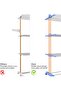 رف تجفيف الملابس من إيرير، رفوف غسيل ملابس قابلة للطي والتعديل من الفولاذ المقاوم للصدأ بأربع طبقات، أزرق - 6