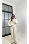 Stone Hair Braided Sweater Elastic Waist Trousers Knitwear Set Gaus-00592