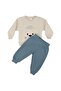 Baby Boy Gray Blue Tedy Bear Three-String Double Set - 2