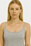 434 Gray Melange Strapped Lycra Cotton Tank Top