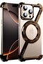 Minimalist Metal Frameless Case with 360° Kickstand for iP 16 Pro Max (Desert) - 3