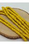 Rondela Wooden Dzi Beads 8X3Mm – Yellow Color Jewelry and Accessory Design Material - 2