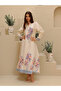 Elegant Printed Jalabiya Palms Design