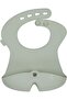 Silicone Bib (Deep Stay-Open Pocket, Rollable, Dishwasher Safe)