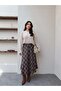 Plaid Pattern Front Buttoned Skirt - 5