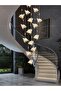 Butterfly staircase chandelier, double-height rotating crystal chandelier - 5