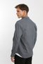 Collared Buttoned Long Sleeve Snap Fastener Denim Look Light Blue Men's Shirt - 6