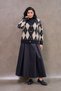 Cream Baklava Patterned Knitwear Cardigan - 7