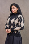 Cream Baklava Patterned Knitwear Cardigan - 3